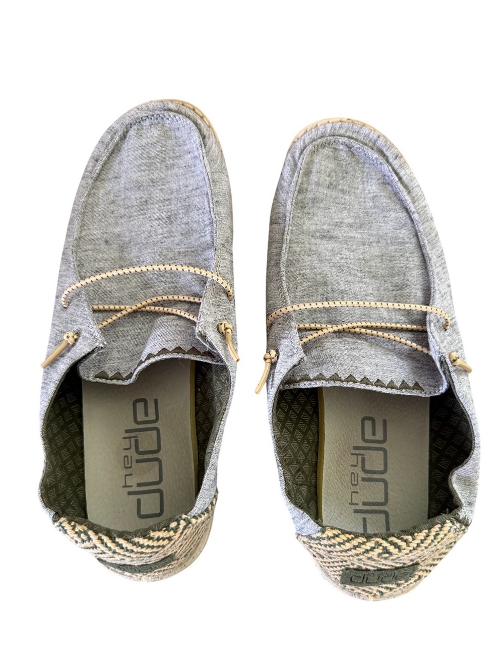 Hey Dude Women's Grey/Blue Wendy Slip-On Shoes